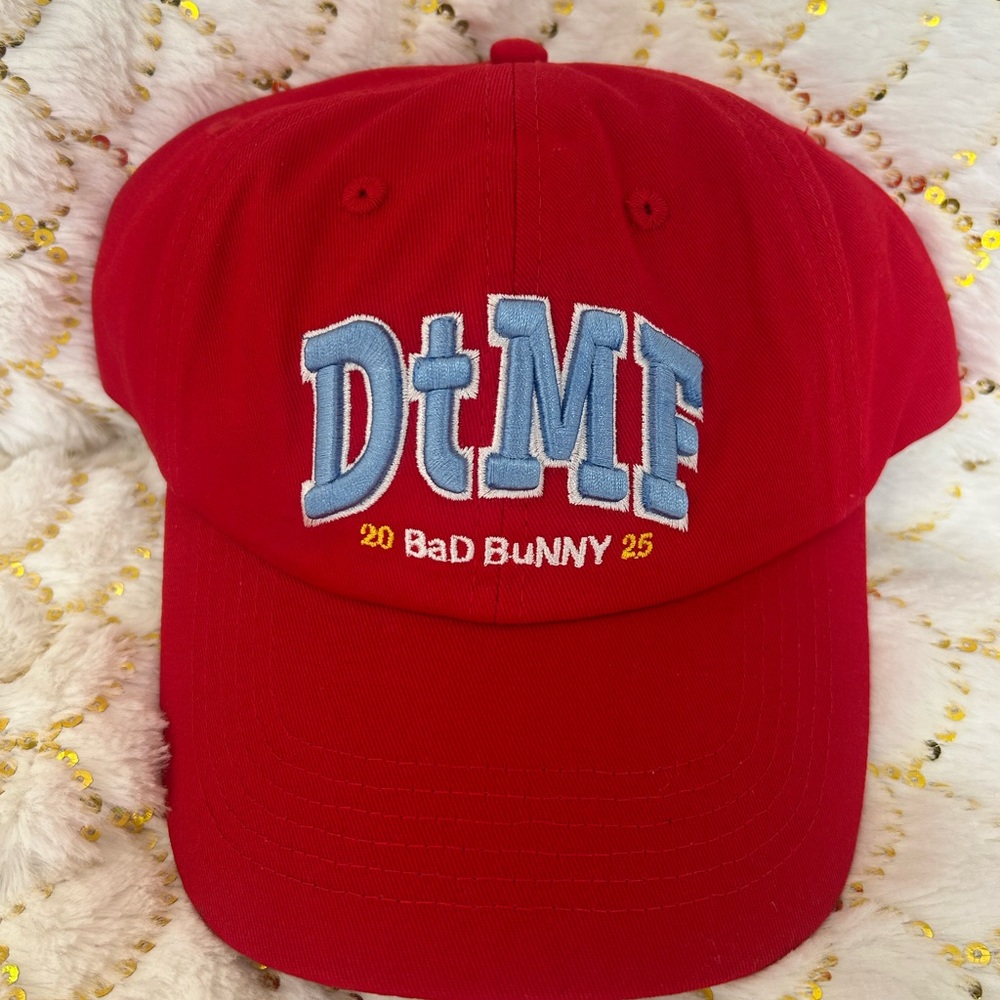 Bad Bunny DtMF Red Baseball Cap